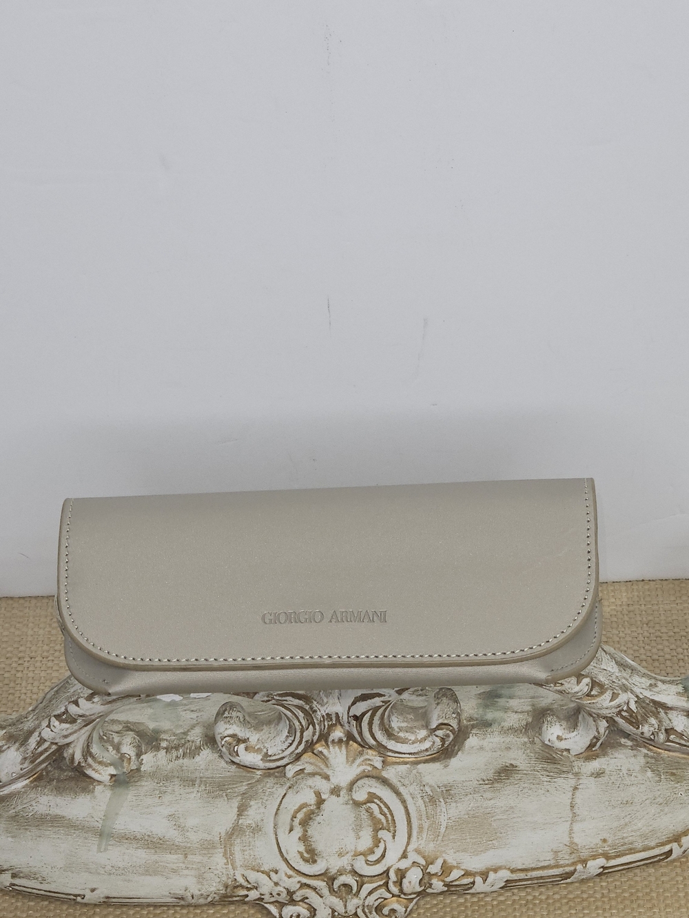 Giorgio Armani Women’s Beige Leather Eyewear Case